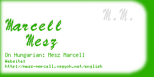 marcell mesz business card